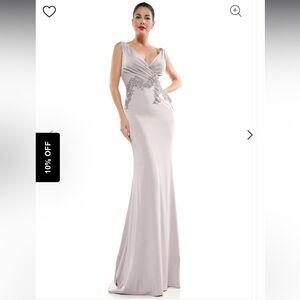 Marsoni Silver Mother of The Bride Long Maxi Dress 1054 Size 16